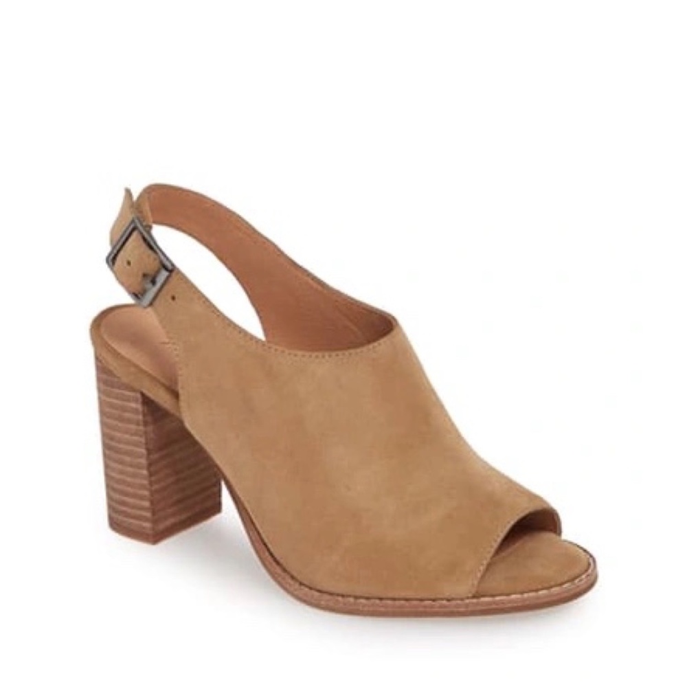 ✨NEW✨ MADEWELL The Cary Suede Slingback Sandal in Faded Birch Tan Sz US 8M, 8.5M